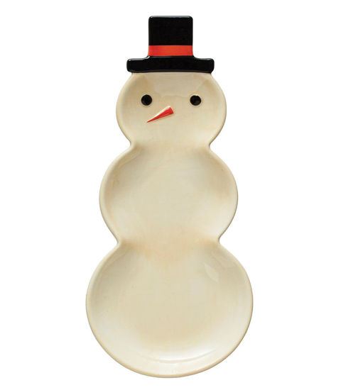 Snowman Shaped Platter by Creative Co-op