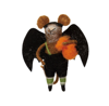 Wool Felt Mouse in Halloween Costume - Bat by Creative Co-op