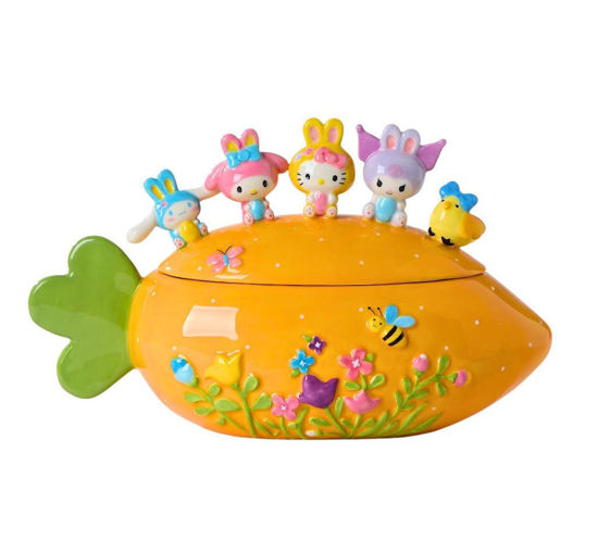 Hello Kitty and Friends Easter Lidded Candy Bowl by Blue Sky Clayworks