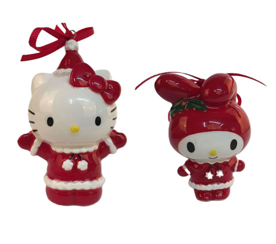 Hello Kitty and Friends Holiday Figural Ornament Set by Blue Sky Clayworks