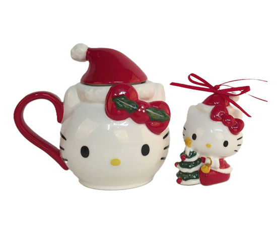Hello Kitty Holiday Figural Mug and Ornament Set by Blue Sky Clayworks