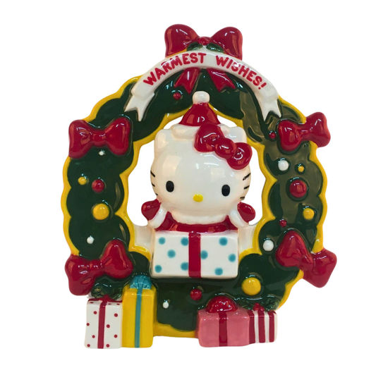 Hello Kitty Holiday Wreath Tealight Holder by Blue Sky Clayworks