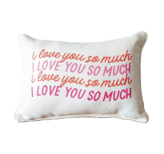 I Love You So Much Wave Pillow by Little Birdie