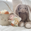 Bunny Easter Basket in Taupe by Mon Ami