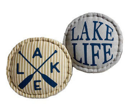 Lake Round Pillow by Mudpie