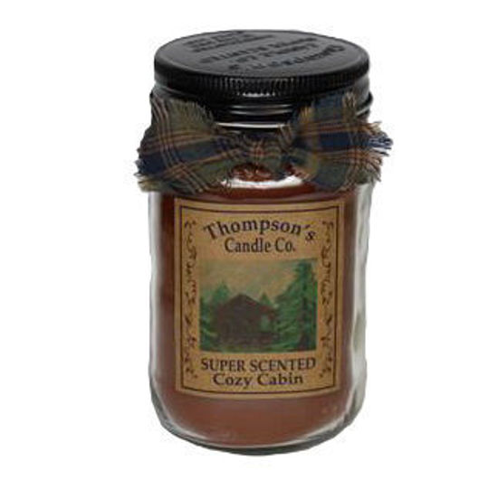 Cozy Cabin Small Mason Jar Candle by Thompson's Candles Co
