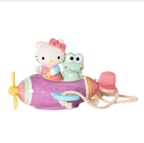 Hello Kitty and Keroppi Airplane Garden Swinger by Blue Sky Clayworks