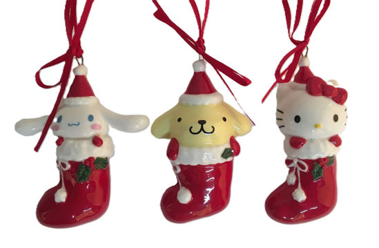 Hello Kitty and Friends Holiday Stockings Ornament Set by Blue Sky Clayworks